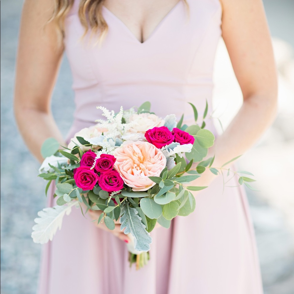Hayley Paige Bridesmaid Dress #5815 in Dusty Rose